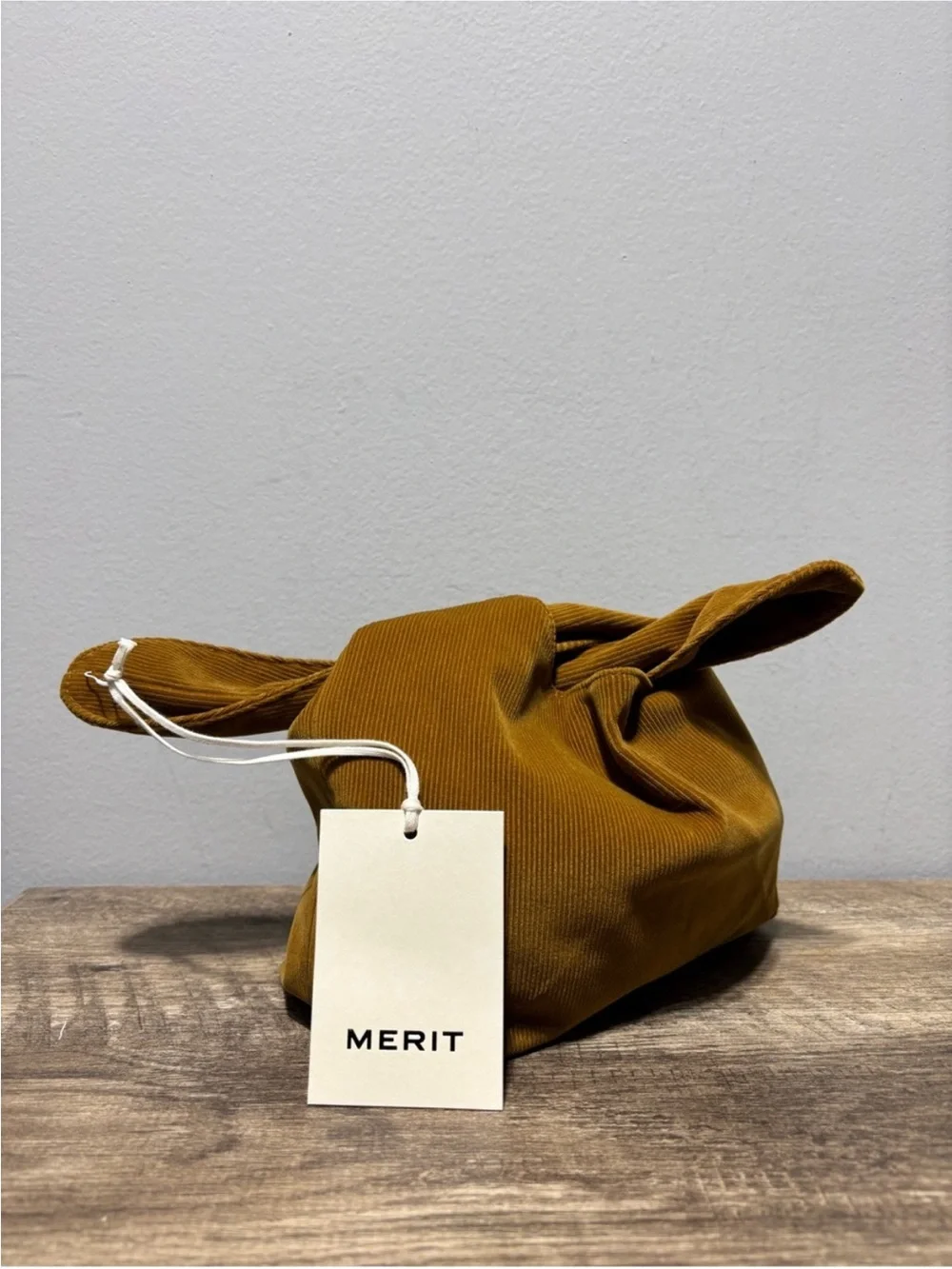 NEW Merit Corduroy Knot Beauty Bag